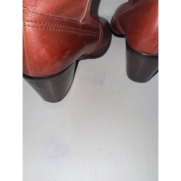 Fossil Womens Leather Western-Style Boots Size 8.5 With Colorful Lining - Picture 8 of 15